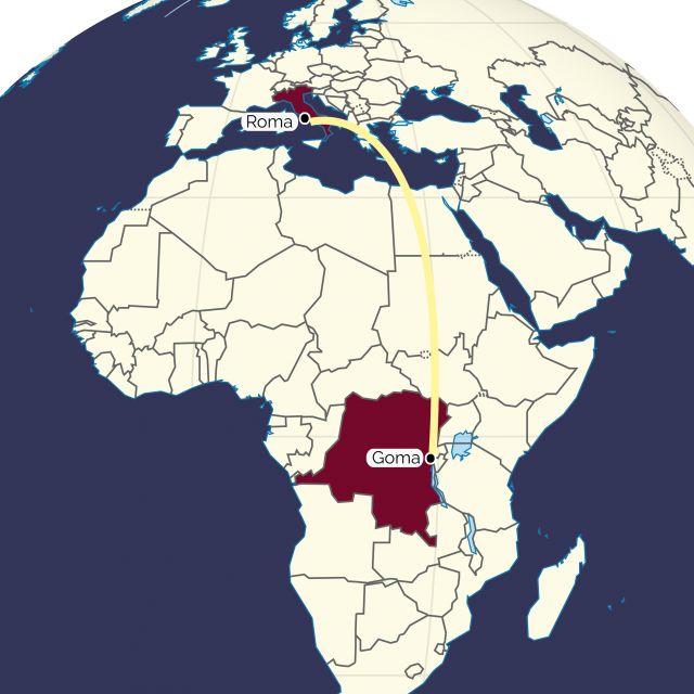 Tra Roma e Goma: ca. 5000 chilometri